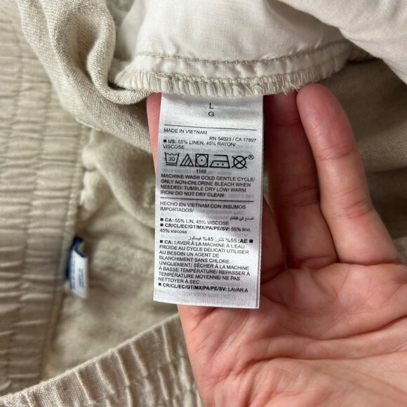 Old Navy Flax Linen Blend High Rise Straight Leg Lounge Pant L - Picture 5 of 7